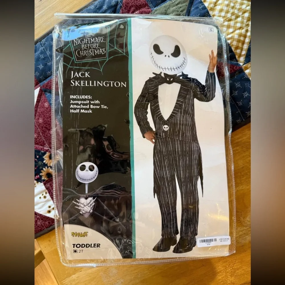 NWT Toddler Jack Skellington Costume
